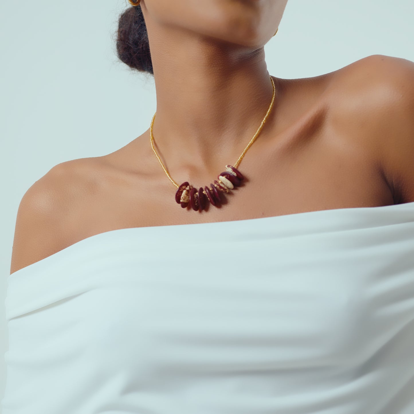 Collar Arado Frijol Rojo