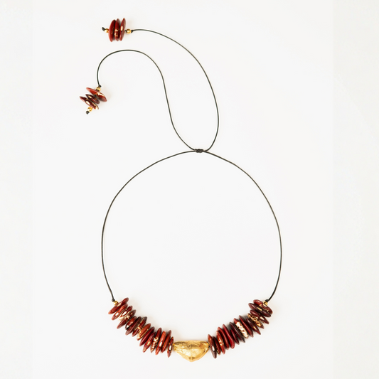 Collar Fruto Frijol Rojo