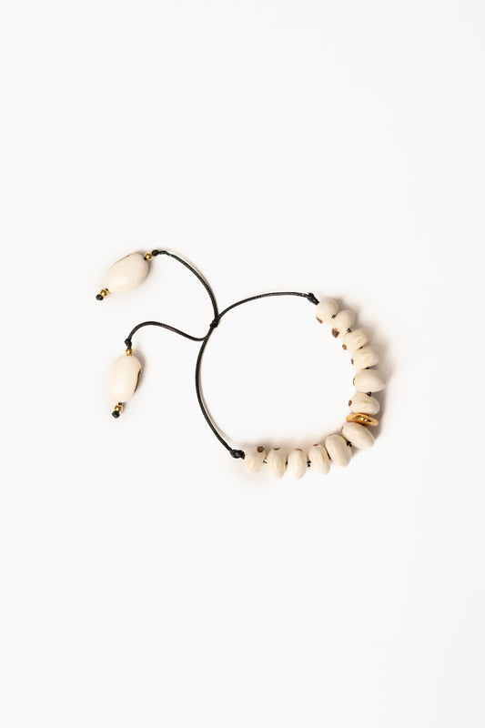 Pulsera Siembra Oro Frijol Blanco