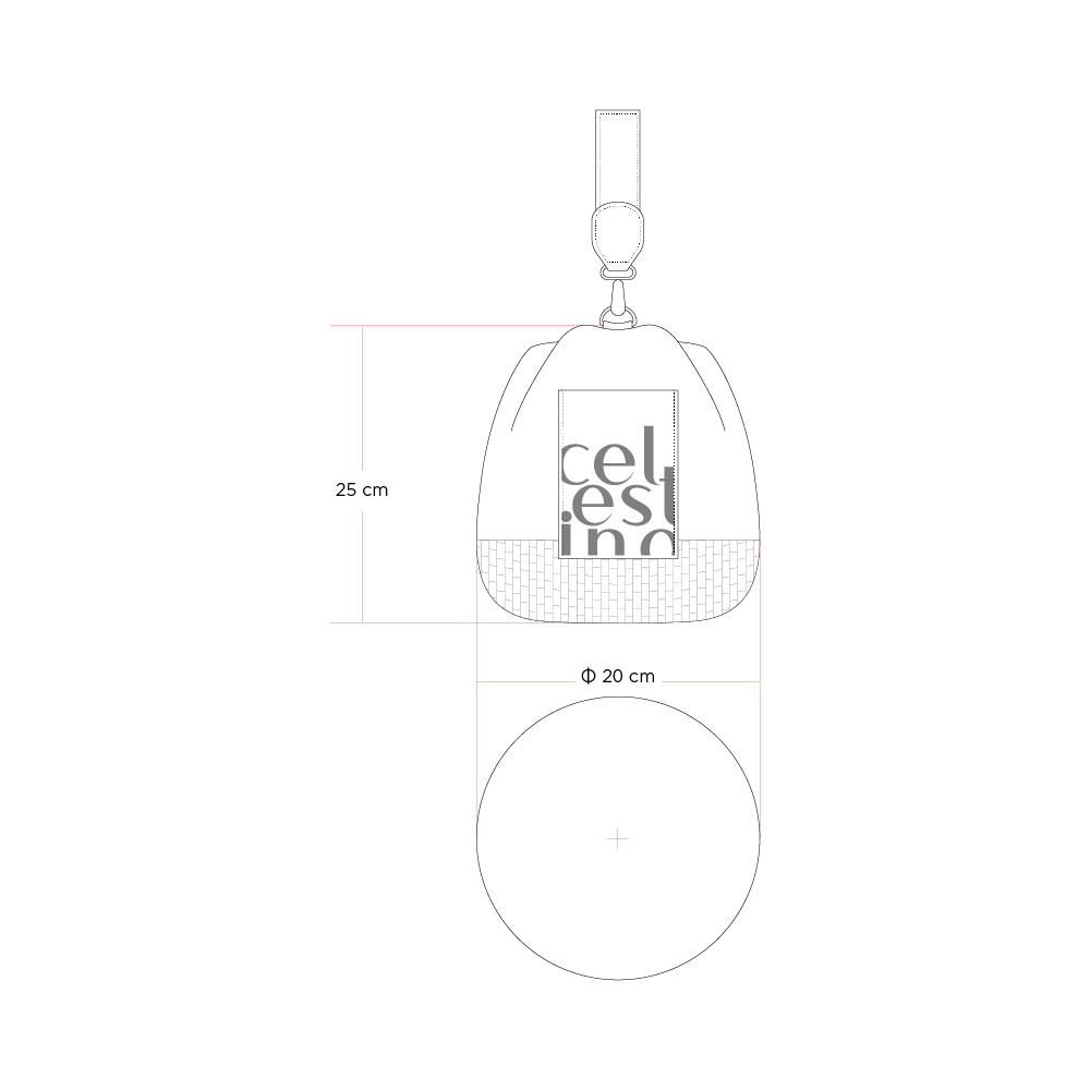 Tamaño de Bolso Ceiba Negro