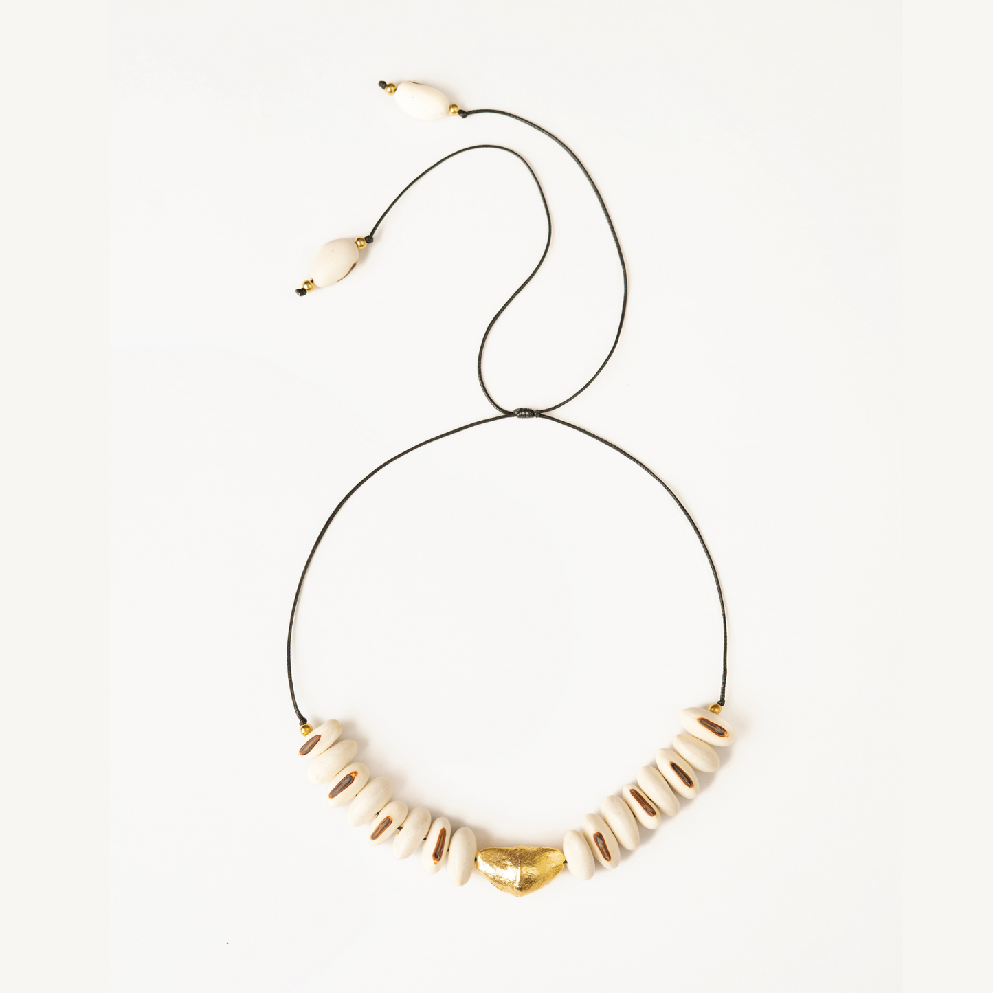 Collar Fruto Frijol Blanco